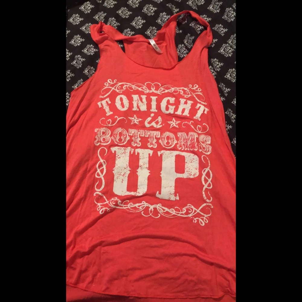 Tonight is bottoms up tank top